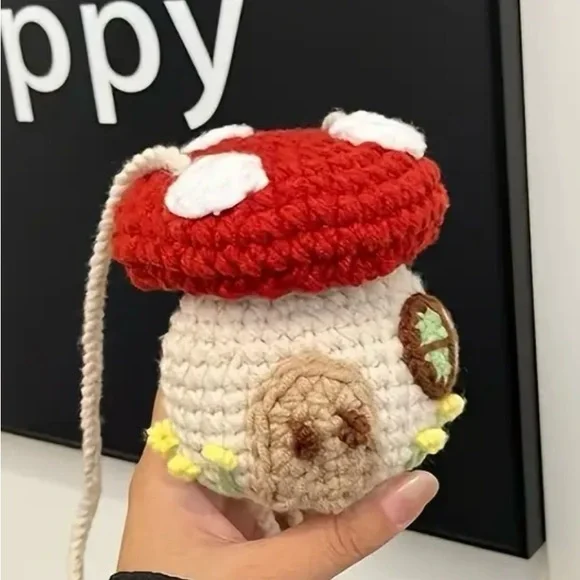 Crochet Mushroom Bag with Red Cap, NWOT - Picture 3 of 9